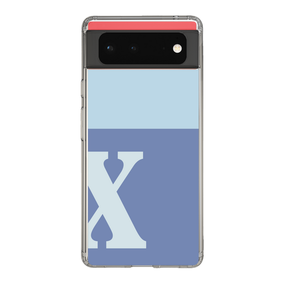 Slim Protection Case［ Original - initial two tone - X blue ］