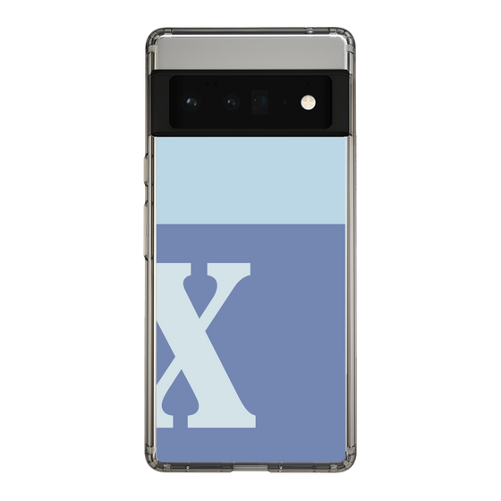 Slim Protection Case［ Original - initial two tone - X blue ］