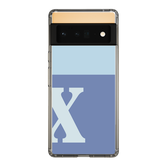 Slim Protection Case［ Original - initial two tone - X blue ］