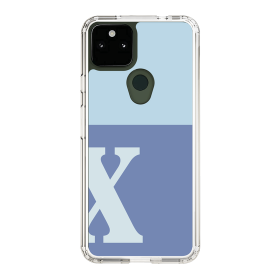 Slim Protection Case［ Original - initial two tone - X blue ］