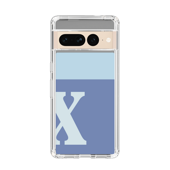 Slim Protection Case［ Original - initial two tone - X blue ］