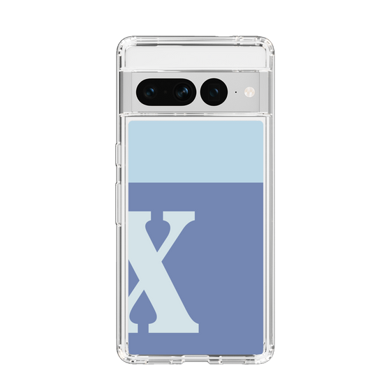 Slim Protection Case［ Original - initial two tone - X blue ］