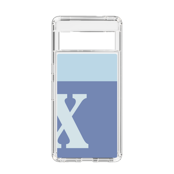 Slim Protection Case［ Original - initial two tone - X blue ］
