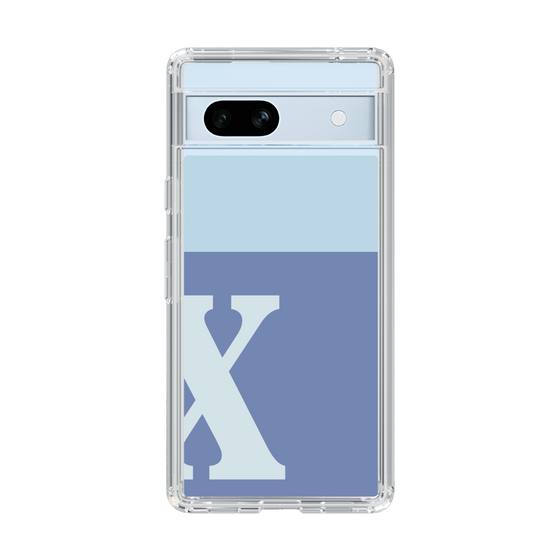 Slim Protection Case［ Original - initial two tone - X blue ］