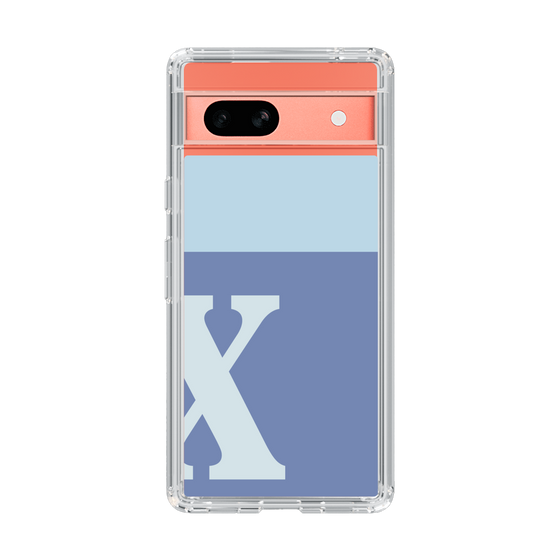 Slim Protection Case［ Original - initial two tone - X blue ］