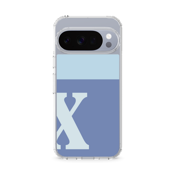 Slim Protection Case［ Original - initial two tone - X blue ］