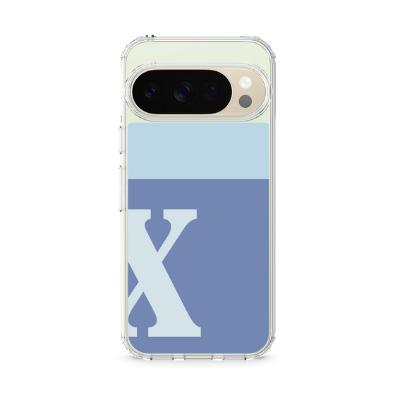 Slim Protection Case［ Original - initial two tone - X blue ］