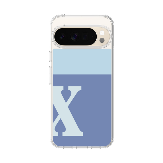 Slim Protection Case［ Original - initial two tone - X blue ］