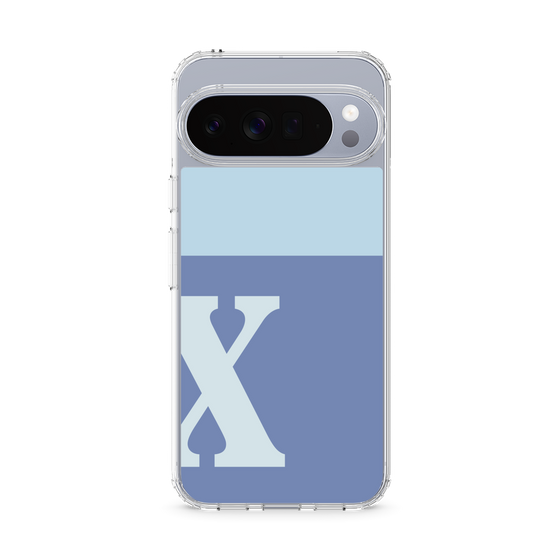 Slim Protection Case［ Original - initial two tone - X blue ］