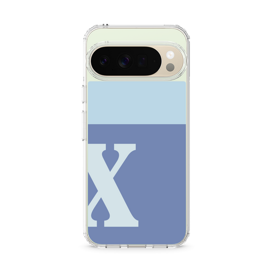 Slim Protection Case［ Original - initial two tone - X blue ］