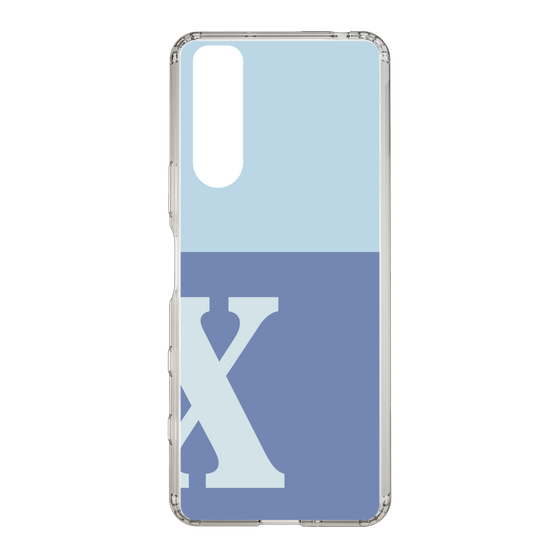 Slim Protection Case［ Original - initial two tone - X blue ］