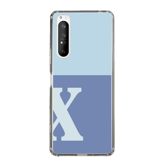Slim Protection Case［ Original - initial two tone - X blue ］