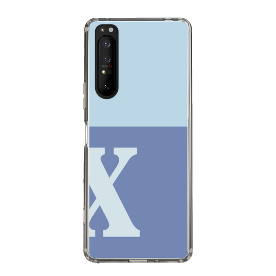 Slim Protection Case［ Original - initial two tone - X blue ］