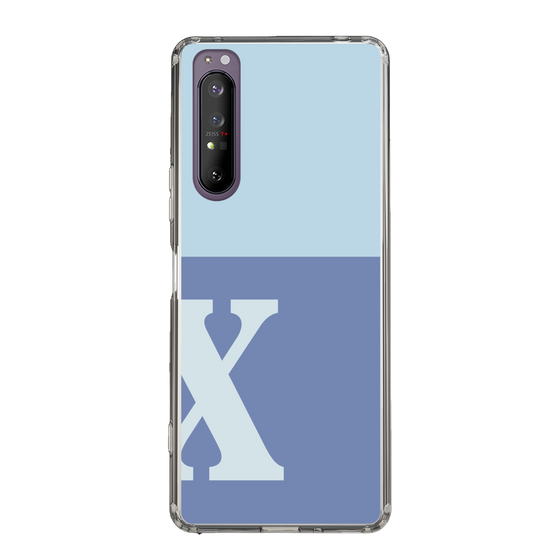 Slim Protection Case［ Original - initial two tone - X blue ］