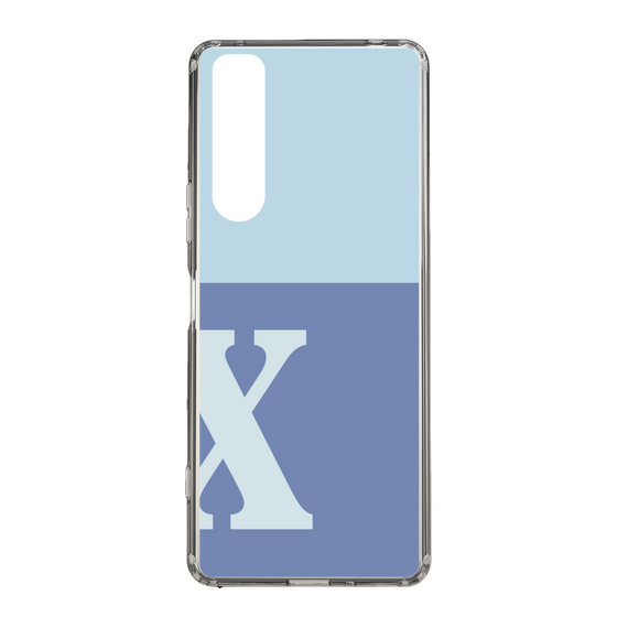 Slim Protection Case［ Original - initial two tone - X blue ］