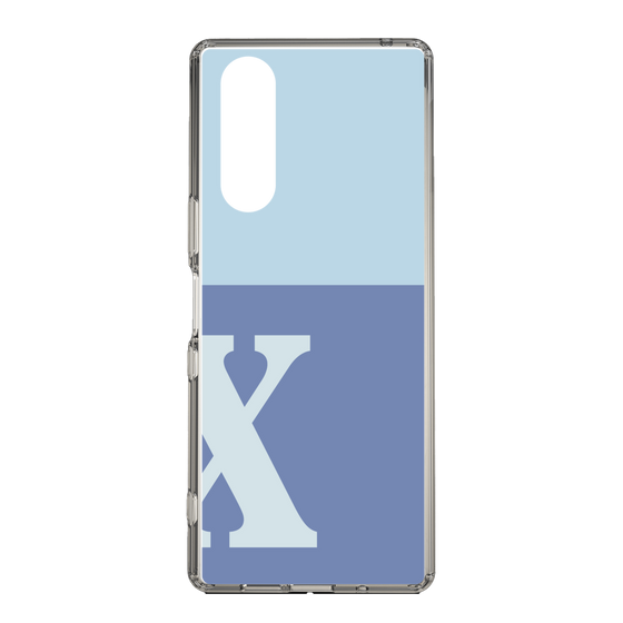 Slim Protection Case［ Original - initial two tone - X blue ］