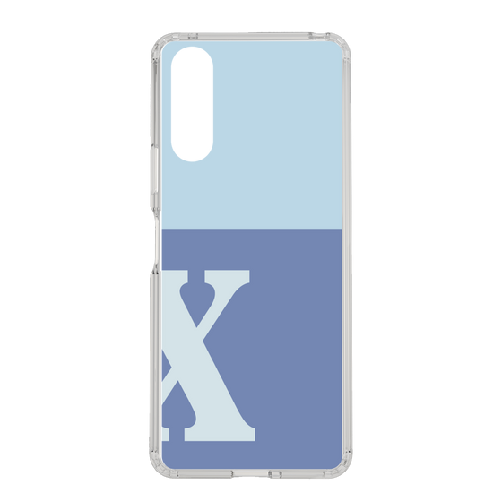 Slim Protection Case［ Original - initial two tone - X blue ］