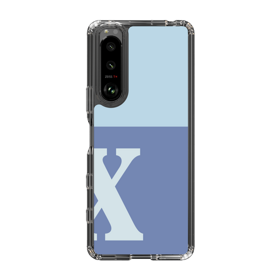 Slim Protection Case［ Original - initial two tone - X blue ］