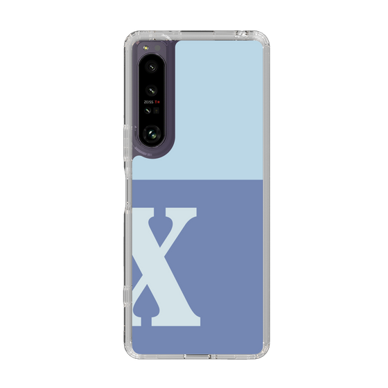 Slim Protection Case［ Original - initial two tone - X blue ］
