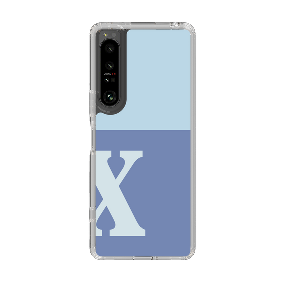 Slim Protection Case［ Original - initial two tone - X blue ］