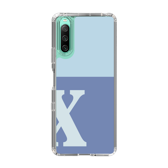 Slim Protection Case［ Original - initial two tone - X blue ］