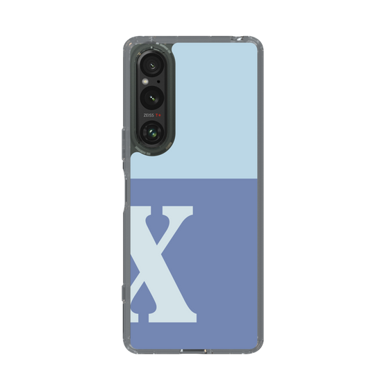 Slim Protection Case［ Original - initial two tone - X blue ］
