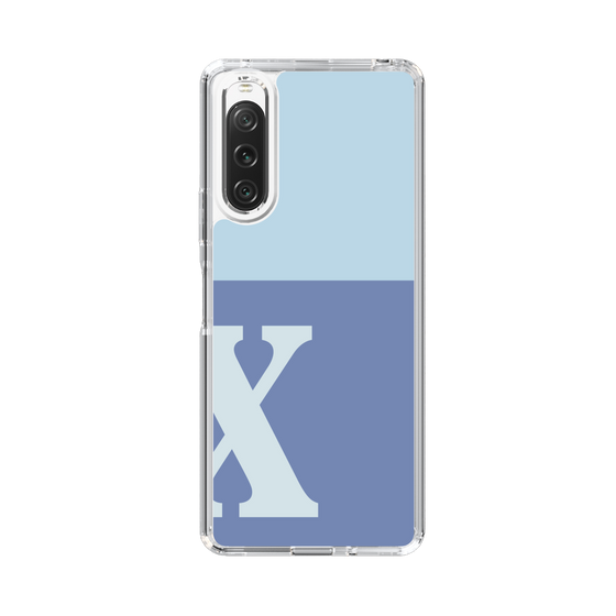 Slim Protection Case［ Original - initial two tone - X blue ］