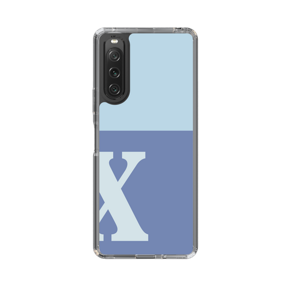 Slim Protection Case［ Original - initial two tone - X blue ］