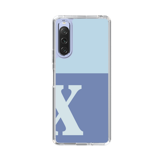 Slim Protection Case［ Original - initial two tone - X blue ］
