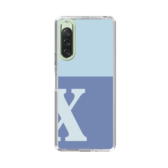 Slim Protection Case［ Original - initial two tone - X blue ］