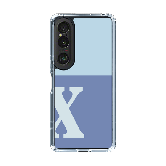 Slim Protection Case［ Original - initial two tone - X blue ］