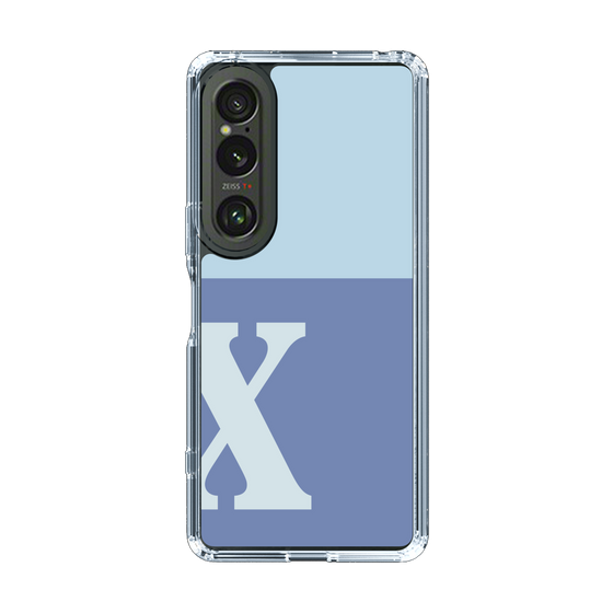 Slim Protection Case［ Original - initial two tone - X blue ］