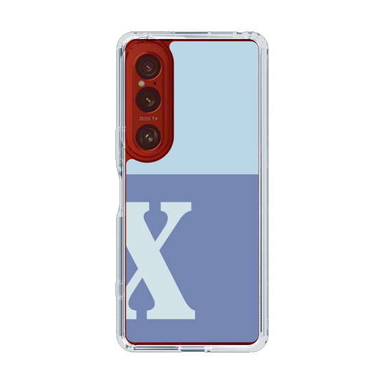 Slim Protection Case［ Original - initial two tone - X blue ］