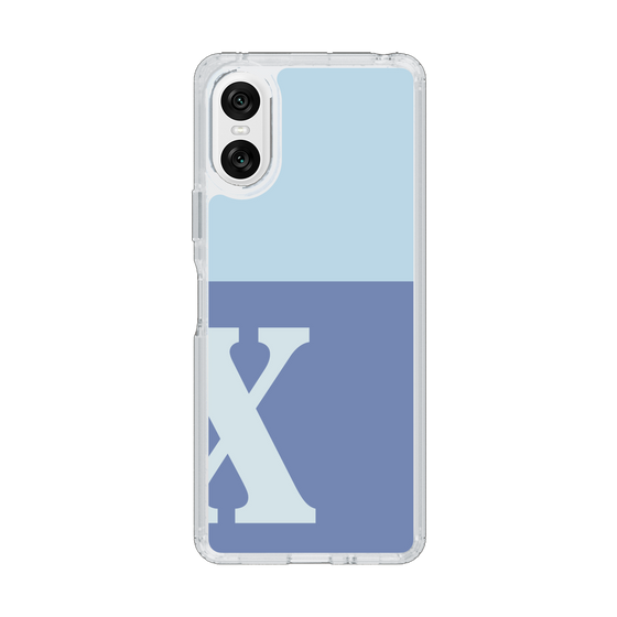 Slim Protection Case［ Original - initial two tone - X blue ］