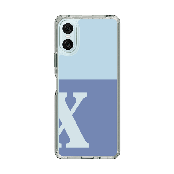 Slim Protection Case［ Original - initial two tone - X blue ］