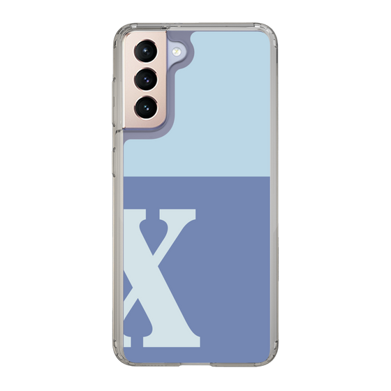 Slim Protection Case［ Original - initial two tone - X blue ］