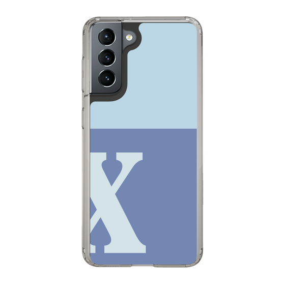 Slim Protection Case［ Original - initial two tone - X blue ］