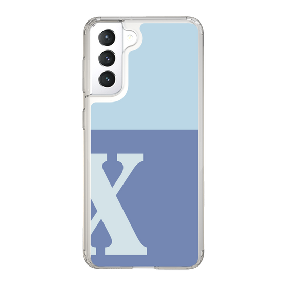 Slim Protection Case［ Original - initial two tone - X blue ］