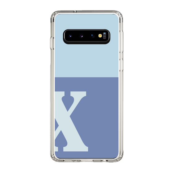 Slim Protection Case［ Original - initial two tone - X blue ］