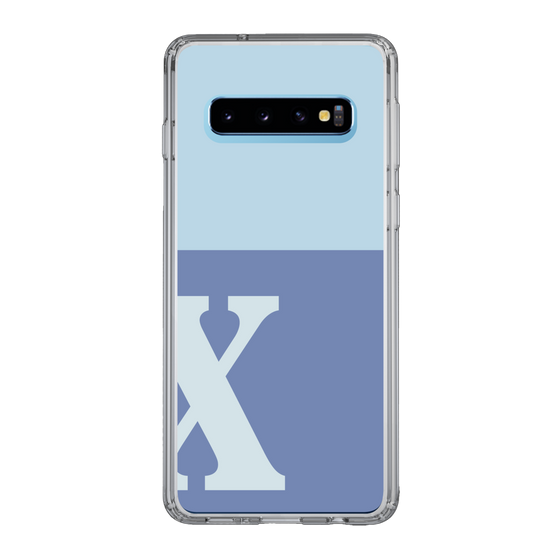 Slim Protection Case［ Original - initial two tone - X blue ］