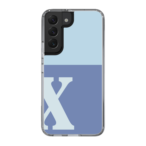 Slim Protection Case［ Original - initial two tone - X blue ］