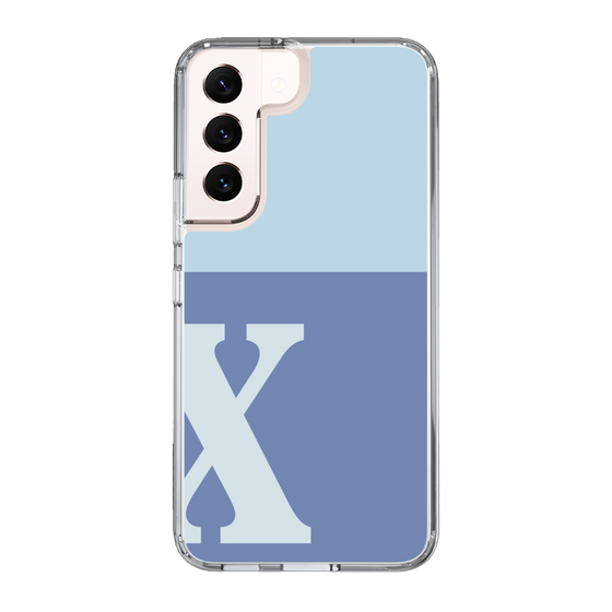 Slim Protection Case［ Original - initial two tone - X blue ］
