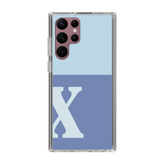 Slim Protection Case［ Original - initial two tone - X blue ］