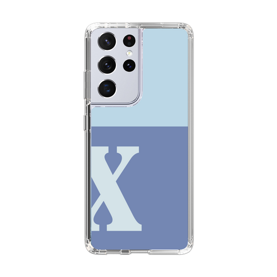 Slim Protection Case［ Original - initial two tone - X blue ］