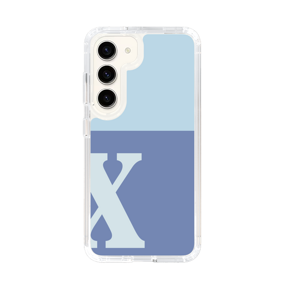 Slim Protection Case［ Original - initial two tone - X blue ］