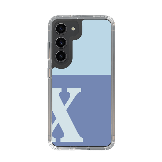 Slim Protection Case［ Original - initial two tone - X blue ］