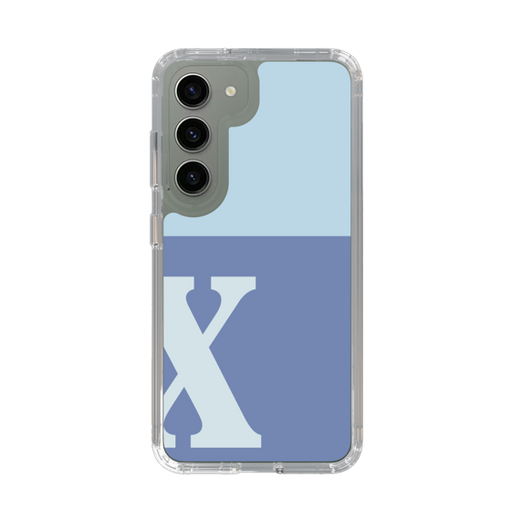 Slim Protection Case［ Original - initial two tone - X blue ］