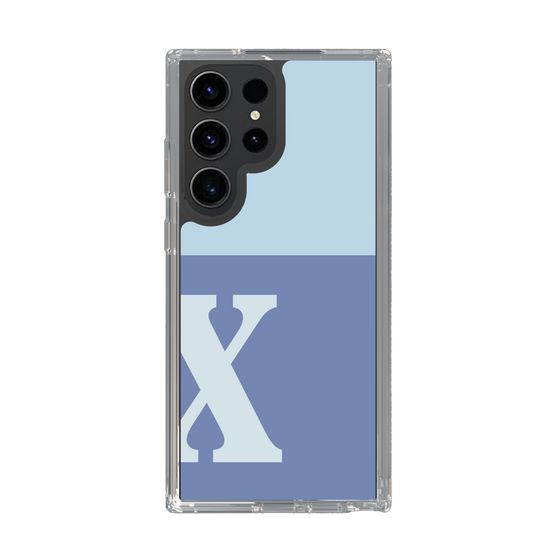 Slim Protection Case［ Original - initial two tone - X blue ］