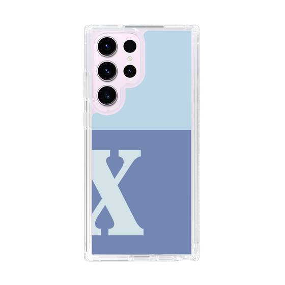 Slim Protection Case［ Original - initial two tone - X blue ］