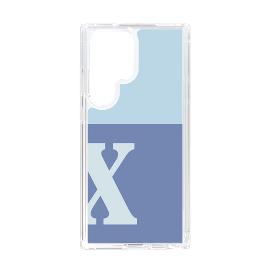 Slim Protection Case［ Original - initial two tone - X blue ］